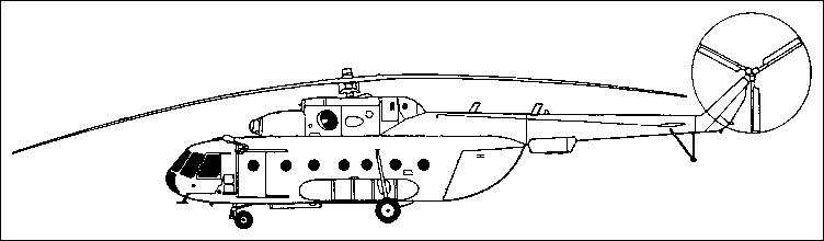 Схема первого опытного вертолета Ми-18