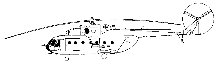 Схема доработанного вертолета Ми-18