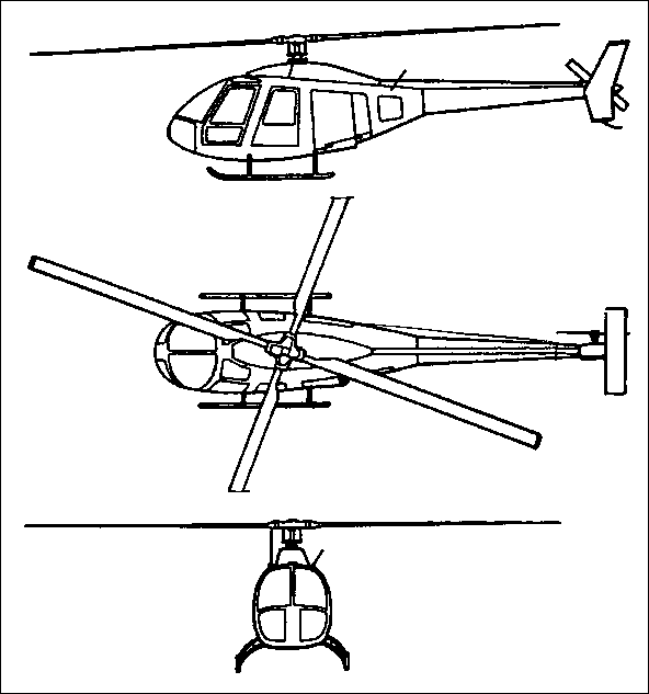Схема вертолета Ми-34